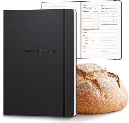 كتاب وصفات الخبازين لكتابة وصفاتك الخاصة وتسجيل التفاصيل - مجلة وصفات صنع الخبز للوصفات الخاصة - هدايا لخبازي الخبز - كتاب وصفات من الجلد النباتي الناعم - 128 صفحة - ذهبي in Saudi Arabia
