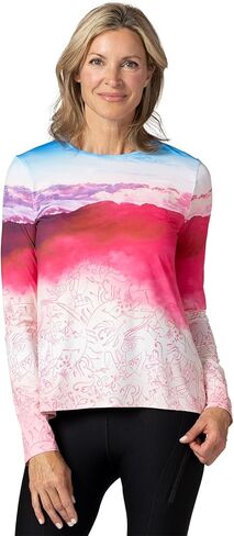 Terry Cycling Jersey Womens Soleil Long Sleeve Flow Relaxed Fit UPF 50+ Bike Tops for Women, Reg. & Plus Sizes in Saudi Arabia