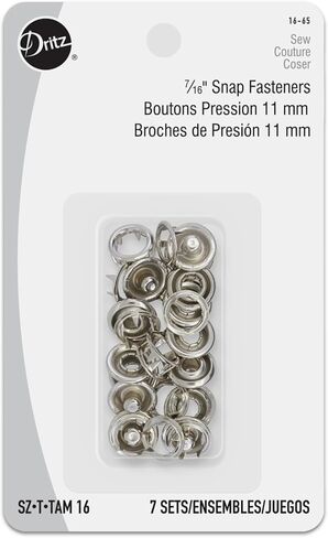 Dritz 16-9 Snap Fasteners, White, Size 16 (7/16-Inch) 7-Count in Saudi Arabia