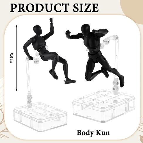 Yookeer Body Kun and Body Chan Dx Set, Drawing Action Figures Female and Male PVC Drawing Doll Human Model Figure with Joints for Artists(Gray) in Kuwait