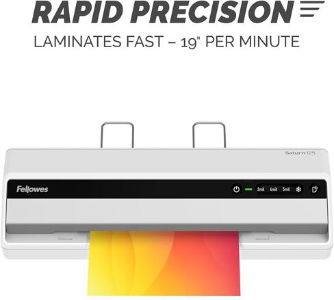 Fellowes Saturn 3i 125 Thermal Laminator Machine for Home or Office with Pouch Starter Kit, 12.5 inch, Fast Warm-Up, Jam-Free Design (5736601) in Kuwait