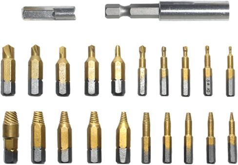 22Pcs Damaged Screw Extractor Disassemble Screws Studs Slip Teeth Demolish r Tools in Saudi Arabia