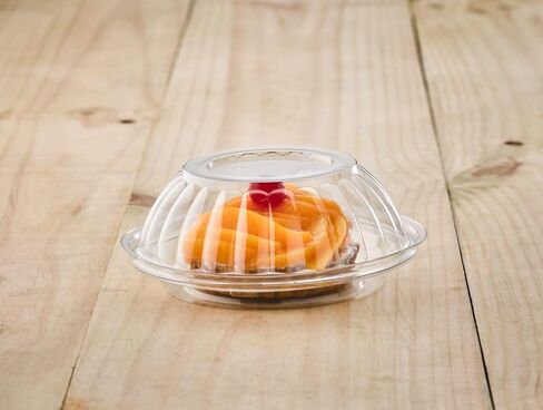 Clear Round 16 oz resq® Reversible Bowl Combo Pack (base & lid), 200 units/case. This premium, upscale, disposable to go container with dome lid is ideal for salads, side items, desserts/pastries. in Saudi Arabia