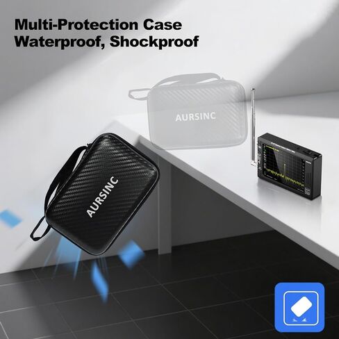 AURSINC 4 Inch Hard EVA Protective Case for NanoVNA H4/TinySA Ultra - Waterproof Shockproof Storage Bag with Carry Strap, Foam Divider, Secure Fit for Vector Network Analyzer and Spectrum Analyzer in Kuwait
