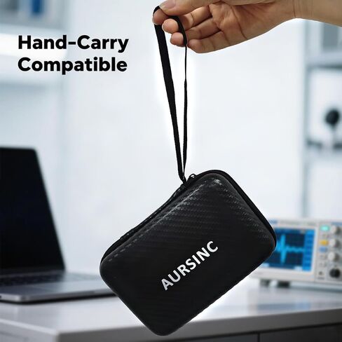 AURSINC 4 Inch Hard EVA Protective Case for NanoVNA H4/TinySA Ultra - Waterproof Shockproof Storage Bag with Carry Strap, Foam Divider, Secure Fit for Vector Network Analyzer and Spectrum Analyzer in Kuwait