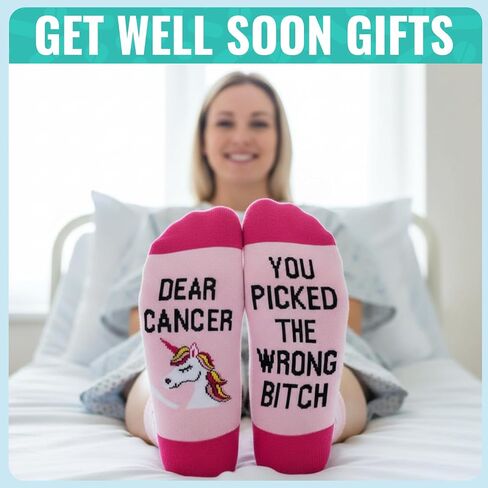 HAPPYPOP Breast Cancer Gifts For Women - Breast Cancer Awareness Socks Inspirational Socks Survivor Socks, Inspirational Gifts Chemo Gifts in Saudi Arabia