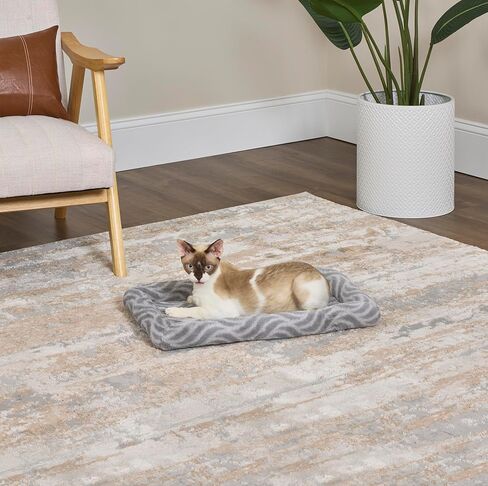 MidWest Homes for Pets QuiteTime Deluxe Wave Bolster Bed for Large Dogs; Easily Machine Wash and Dry; Gray; 42"; 40242-WVGY in Kuwait