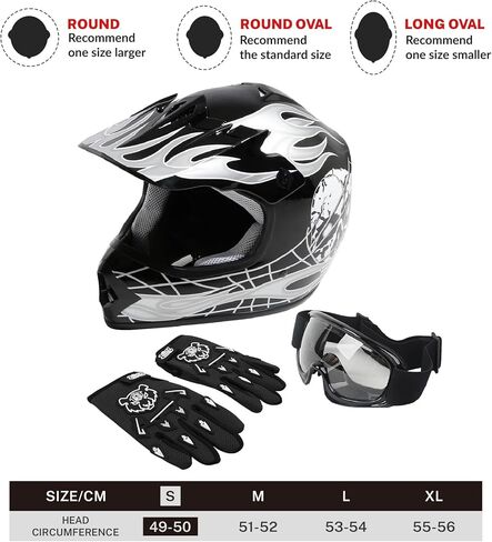 TCT-Motorparts Pink Butterfly Girl Dot Kids Youth Motocross Helmets ATV على الطرق الوعرة دراجة نارية دراجة نارية كاملة الخوذة+قفازات+نظارات متوسطة in Kuwait