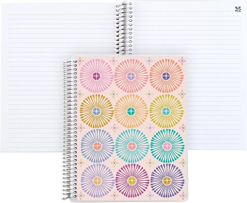 Erin Condren Modern Geometric Coiled Notebook, 8.5x11 Productivity, Platinum Coil in Saudi Arabia