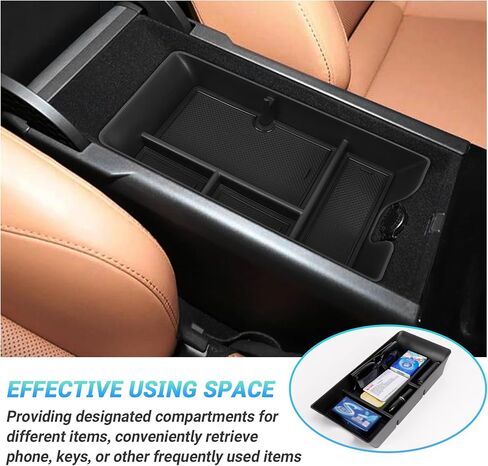 منظم وحدة التحكم المركزية متوافق مع ملحقات كامري 2025، صندوق تخزين مسند الذراع، صينية تنظيم القفازات، إدراج ثانوي مع حامل العملات المعدنية والنظارات الشمسية in Kuwait