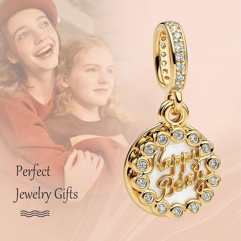 Annmors Gold Charms for Bracelets Family Heart Mom Daughter Dangle Pendants for Women Bracelet & Necklace in Kuwait