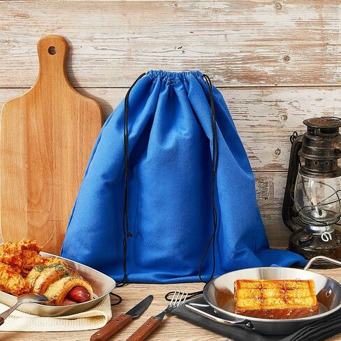 4 Pcs Silver Storage Bags Anti Tarnish 18 x 18 Inch Blue Silverware Bags with 2 Pcs Silver Polishing Cloth Fabric Silverware Protection for Jewelry, Flatware, Tray in Saudi Arabia
