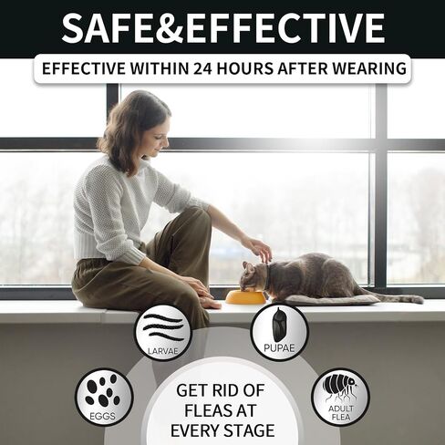 VICSOM Flea Collar for Cats, Flea and Tick Prevention for Cats, 4 Pack in Saudi Arabia