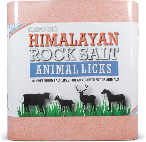 Himalayan Secrets® 11LB (5KG) Compressed Pink Himalayan Salt Lick | for Livestock and Wildlife Animals | 100% Pure & Natural Feed Salt Block | Natural Minerals and Trace Elements in Saudi Arabia
