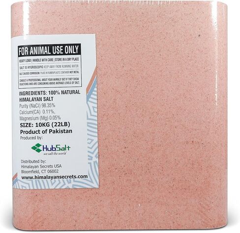 Himalayan Secrets® 11LB (5KG) Compressed Pink Himalayan Salt Lick | for Livestock and Wildlife Animals | 100% Pure & Natural Feed Salt Block | Natural Minerals and Trace Elements in Saudi Arabia