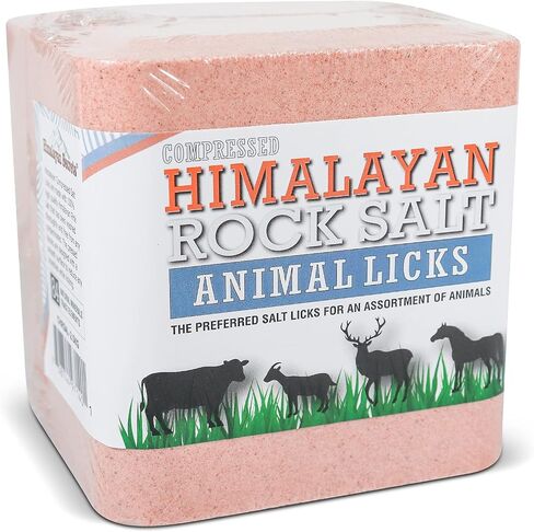 Himalayan Secrets® 11LB (5KG) Compressed Pink Himalayan Salt Lick | for Livestock and Wildlife Animals | 100% Pure & Natural Feed Salt Block | Natural Minerals and Trace Elements in Saudi Arabia