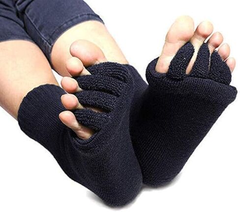 Toe Separator Socks Yoga Sports Gym Health Massage Foot Alignment Socks in Saudi Arabia