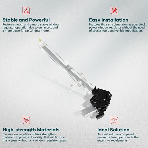 FINDAUTO Power Window Regulator Front Left Driver Side fit for 2002-2006 for Honda CR-V 741-302 Window Regulator and Motor Assembly with Motor in Kuwait