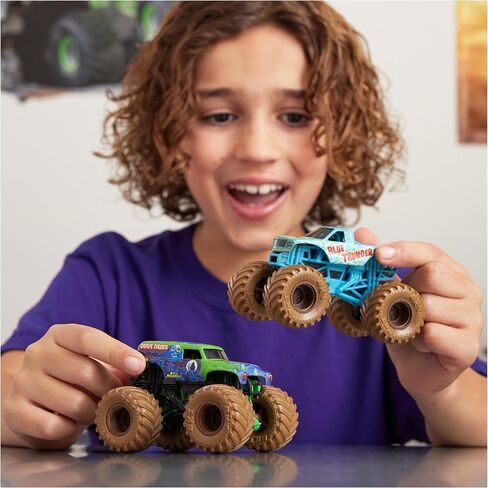 Monster Jam, Mystery Mudders 2-Pack Monster Trucks, Official 1:64 Die-Cast Vehicles, Wash to Reveal (Styles Will Vary), Kids Toys for Boys 3 and Up in Kuwait