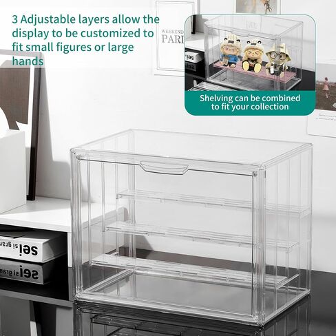 Attelite Acrylic Display Case for Collectibles 4 Tiers Clear Acrylic Box in Saudi Arabia