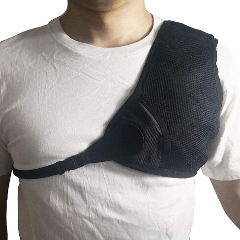 Archery Chest Guard, Upgraded Version Black Adjustable Simple Nylon Mesh PU Archery Chest Protector, Free Size Outdoor Sport Hunting Shooting Chest Protection Men Women Bow Arrow Chest Guard Tool in Saudi Arabia