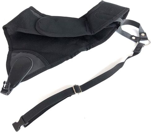 Archery Chest Guard, Upgraded Version Black Adjustable Simple Nylon Mesh PU Archery Chest Protector, Free Size Outdoor Sport Hunting Shooting Chest Protection Men Women Bow Arrow Chest Guard Tool in Saudi Arabia