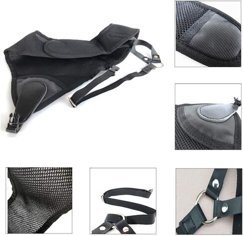 Archery Chest Guard, Upgraded Version Black Adjustable Simple Nylon Mesh PU Archery Chest Protector, Free Size Outdoor Sport Hunting Shooting Chest Protection Men Women Bow Arrow Chest Guard Tool in Saudi Arabia
