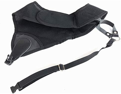 Archery Chest Guard, Upgraded Version Black Adjustable Simple Nylon Mesh PU Archery Chest Protector, Free Size Outdoor Sport Hunting Shooting Chest Protection Men Women Bow Arrow Chest Guard Tool in Saudi Arabia