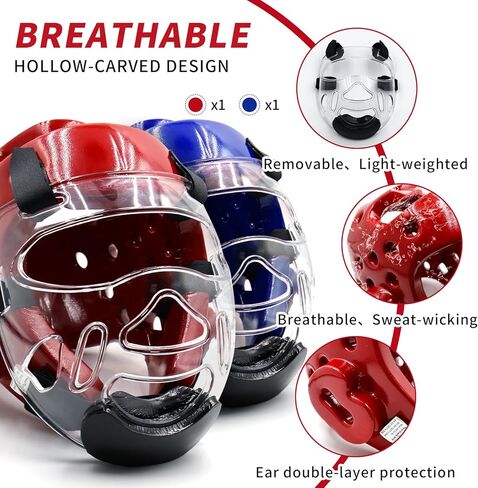 مجموعة سبارينج جير مكونة من 9 قطع للأطفال والشباب - معدات سبارينج التايكوندو مع قفازات الملاكمة، وأغطية الرأس، وواقي الصدر، ومعدات الملاكمة للكاراتيه، والكيك بوكسينغ، وتدريب الفنون القتالية المختلطة والمنافسة in Kuwait