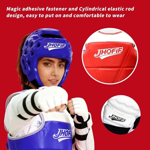مجموعة سبارينج جير مكونة من 9 قطع للأطفال والشباب - معدات سبارينج التايكوندو مع قفازات الملاكمة، وأغطية الرأس، وواقي الصدر، ومعدات الملاكمة للكاراتيه، والكيك بوكسينغ، وتدريب الفنون القتالية المختلطة والمنافسة in Kuwait