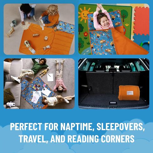 Jay Franco Bluey Sleepy Time Nap Mat – Built-in Pillow and Blanket - Super Soft Microfiber Kids'/Toddler/Children's Bedding, Ages 3-7 in Saudi Arabia