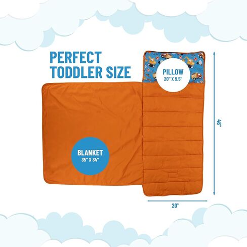 Jay Franco Bluey Sleepy Time Nap Mat – Built-in Pillow and Blanket - Super Soft Microfiber Kids'/Toddler/Children's Bedding, Ages 3-7 in Saudi Arabia