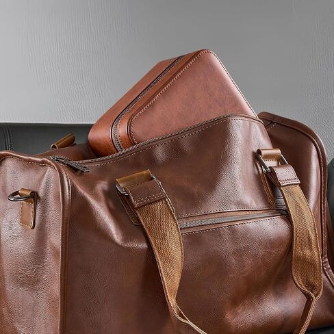 ProCase Travel Watch Case, 3 Slots Leather Mens Jewelry Box, Portable Watches Cufflinks Accessories Storage Case, Zippered Carrying Organizer Bag for Man -Black in Kuwait