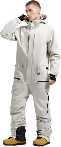 GSOU SNOW Men Ski Suit One Piece Snowsuit Snowboard Jumpsuit Jacket Pant Set Insulated Windproof Outwear Winter in Saudi Arabia