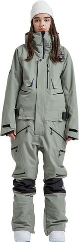 Women and Men's Ski Suits One Piece Jumpsuit Winter Outdoor Waterproof Warm Snowsuits in Kuwait