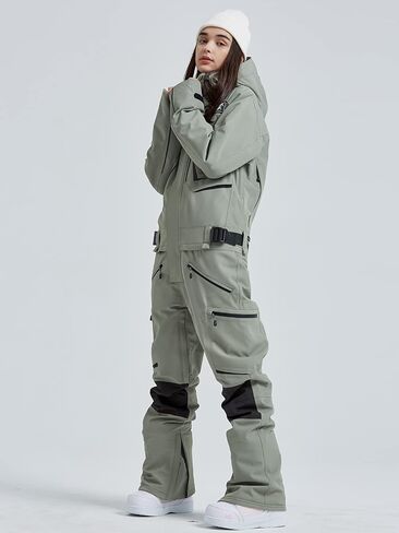 Women and Men's Ski Suits One Piece Jumpsuit Winter Outdoor Waterproof Warm Snowsuits in Kuwait