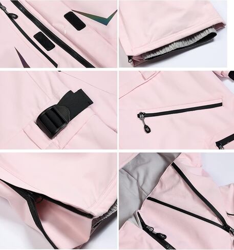 Women and Men's Ski Suits One Piece Jumpsuit Winter Outdoor Waterproof Warm Snowsuits in Kuwait