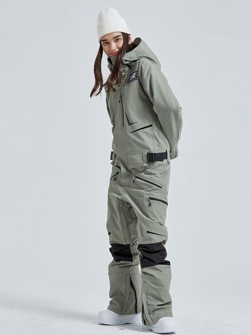 Women and Men's Ski Suits One Piece Jumpsuit Winter Outdoor Waterproof Warm Snowsuits in Kuwait