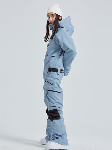Women and Men's Ski Suits One Piece Jumpsuit Winter Outdoor Waterproof Warm Snowsuits in Kuwait