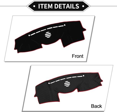 Dash Cover Compatible for Hyundai Veracruz 2007-2012 with Audio, Non-Slip Dash Cover Mat Polyester Black Front Dash Cover Mat in Saudi Arabia