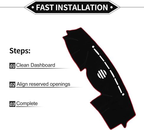 Dash Cover Compatible for Hyundai Veracruz 2007-2012 with Audio, Non-Slip Dash Cover Mat Polyester Black Front Dash Cover Mat in Saudi Arabia