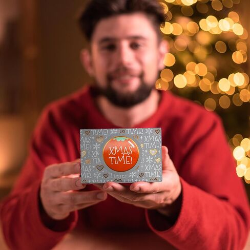 easykart labels 24 Christmas Gift Card Holder with Name Stickers, Present Boxes Gift Card Holder Box Gift Wrapping Envelopes Gift Wrap Boxes with Ribbon a Tags for Holiday (12 Designs x 2 Each) in Kuwait