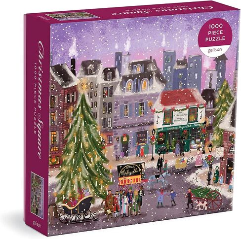 Galison Sparkling City – 1000 Piece Foil Puzzle with Illustrations of Colorful Merriments in The City with Gold Foil Accents in Saudi Arabia