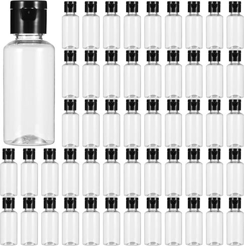 Lnrueg 100 Pcs 1 oz Travel Bottles - Hand Sanitizer Bottle Mini Clear Bottles with Flip Caps, Portable Empty Refillable Containers for Shower Gel, Face Creams, Body Lotions in Saudi Arabia