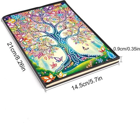 JISHSHAY Diamond Art Notebook Journal Diamond Painting Note Book Gem Art Sketchbook Gem Painting Blank Notebook Mosaic Kits for Adults Diary with Special Shape Drill 14.5×21cm/5.7×8.26in Fish Koi in Saudi Arabia
