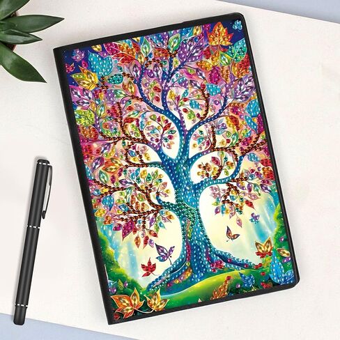 JISHSHAY Diamond Art Notebook Journal Diamond Painting Note Book Gem Art Sketchbook Gem Painting Blank Notebook Mosaic Kits for Adults Diary with Special Shape Drill 14.5×21cm/5.7×8.26in Fish Koi in Saudi Arabia