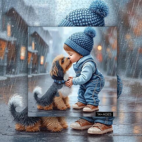 Cute Frog Puzzles for Adults 1000 Pieces, PICKFORU Happy Rain Fun Jigsaw Puzzle Umbrella, Challenging Colorful Love Hearts Theme as Art Decor in Saudi Arabia