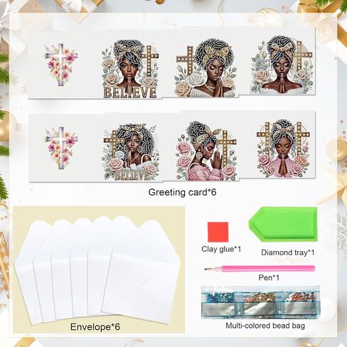 Focart Diamond Painting Greeting Card Kit, Special Shaped Diamonds Painting, DIY Handcraft for Relatives and Friends with Wishes,Unique Design Crafting for Birthday or Holiday Cards in Saudi Arabia