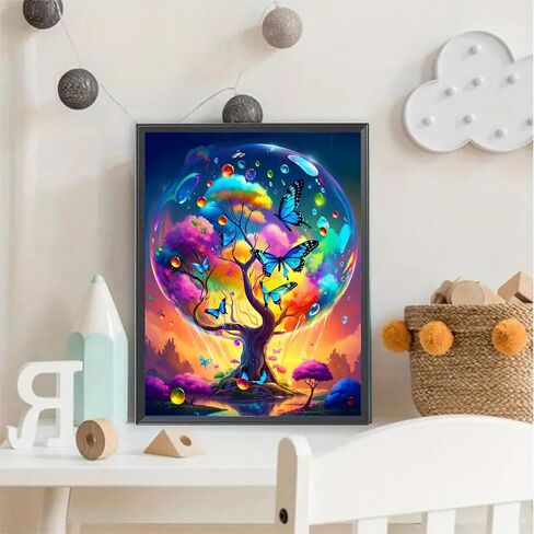 Huacan Diamond Painting Kits for Adults Flowers Diamond Art Kit Round Full Drill AB Diamond Painting 5D DIY Rhinestone Art Craft Kits for Gift Home Wall Decor 15.7x11.8 Inch in Saudi Arabia