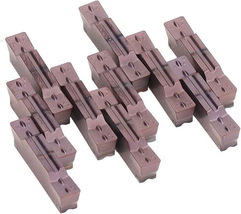 Carbide Grooving Inserts CNC Cut Off Blade 10Pcs Set with PVD Coating for Stainless Steel Processing High Precision Durable Carbide Inserts for CNC Machines in Saudi Arabia